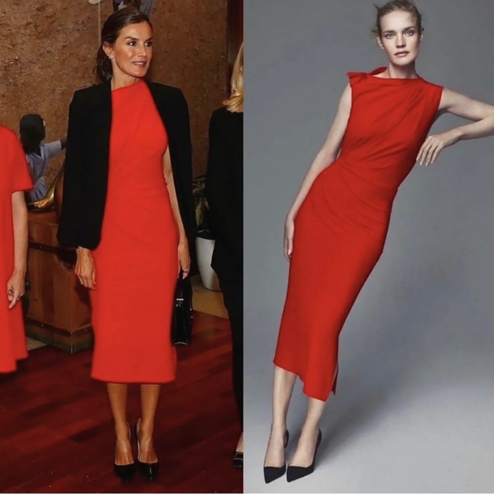 Zara Red Midi Dress (NWOT)